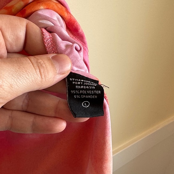 Strazzi Pink and Red Women's Blouse Size Large - Picture 8 of 8